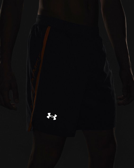 Men's UA Launch 7'' Graphic Shorts in Gray image number 3